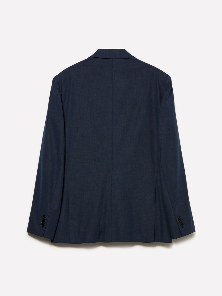 Dark blue textured blazer - men's blazers - Dark Blue | Sisley image number 2